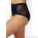 Swimsuits for All Women's Plus Size High Neck Crochet Bikini Set Black B07GZ3LW5X